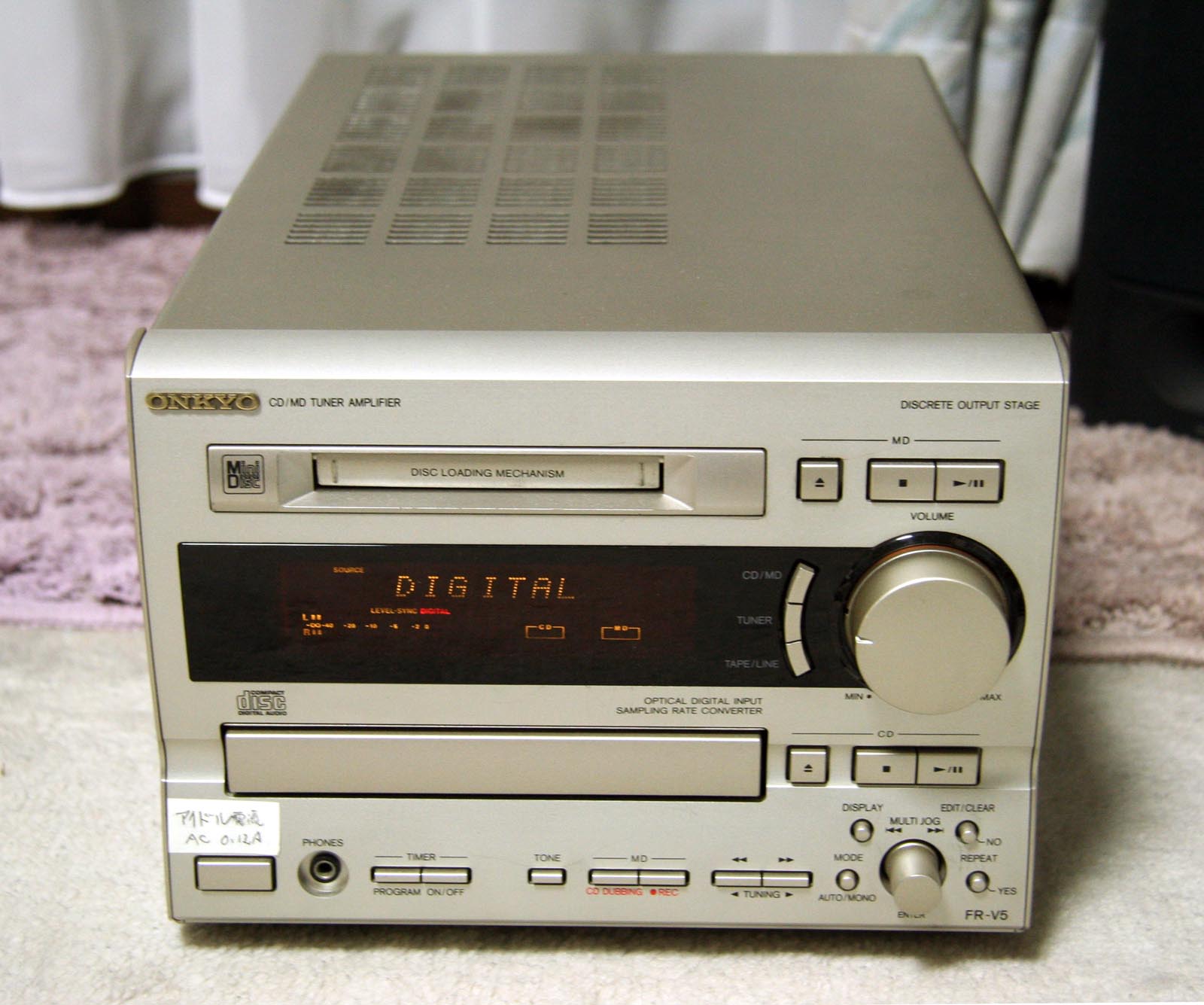 ONKYO FR-V5 VD LASER change オンキョー コンポ FR-V5 CDのレーザー 